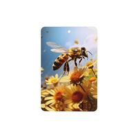 YYHWHJDE Flying Bees Daisy Honey - Ambientadores rectangulares para coche, paquete de 6 tarjetas perfumadas colgantes para armario, baño, decoración interior de coche