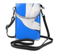 YYHWHJDE Flying White Goose Picture - Teléfono móvil para mujer con prepucio de cuero, cubierta cruzada, correa de hombro ajustable pequeña