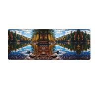 YYHWHJDE Forest Lakes Of New Hampshire - Alfombrilla de mouse extra grande con patrón de oficina para computadora, teclado antideslizante para juegos, versión gruesa, 12 x 31.5 pulgadas