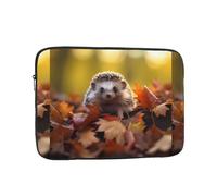 YYHWHJDE Funda protectora para portátil de 43.2 cm con estampado de hojas caídas de Little Hedgehog on Fallen Leaves para hombres y mujeres, viajes de negocios y uso diario en la oficina