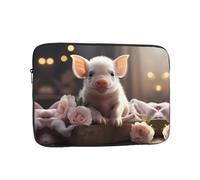 YYHWHJDE Funda protectora para portátil portátil de 33.0 cm con estampado de cerdo joven para hombres y mujeres, viajes de negocios y uso diario en la oficina