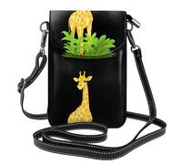 YYHWHJDE Giraffe In The Bush Prints - Bolso cruzado pequeño de cuero para mujer, impermeable y duradero