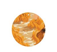 YYHWHJDE Golden Hair on the Beach - Ambientadores de coche de forma redonda, paquete de seis tarjetas perfumadas para colgar en el armario, baño, decoración interior del coche