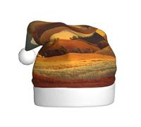 YYHWHJDE Golden Hills - Gorro de Navidad para adultos, para hombres y mujeres, diadema para ocasiones festivas