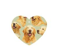 YYHWHJDE Golden Retriever - Ambientadores de coche con forma de corazón, paquete de 6 tarjetas perfumadas colgantes para armario, baño, decoración interior del coche