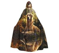 YYHWHJDE Golden Retriever - Capa con capucha para hombre y mujer, diseño de Halloween