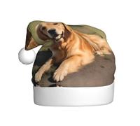 YYHWHJDE Golden Retriever - Gorro de Navidad duradero para adultos, para Halloween, Navidad, Año Nuevo