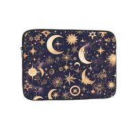 YYHWHJDE Golden Stars in The Night Sky - Funda protectora para portátil de 12 pulgadas, a prueba de golpes, para hombres y mujeres, viajes de negocios y uso diario en la oficina
