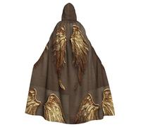 YYHWHJDE Golden Wings Picture - Chaqueta larga con capucha para adultos, ideal para hombres y mujeres