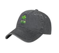 YYHWHJDE Gorra de béisbol de mezclilla lavada negra The Clover sways in The Breeze Prints, gorra de algodón ajustable para hombres y mujeres