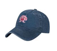 YYHWHJDE Gorra de béisbol de mezclilla lavada negra The Cute Little Devil con ojos grandes, gorra de algodón ajustable para hombres y mujeres, Azul marino, talla única