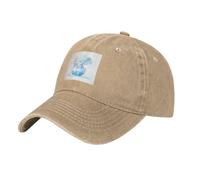 YYHWHJDE Gorra de béisbol de mezclilla lavada negra The Elephant is Spitting Water Prints Gorra de algodón ajustable para hombres y mujeres