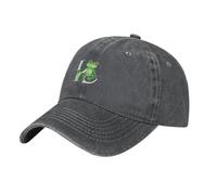 YYHWHJDE Gorra de béisbol de mezclilla lavada negra The Frog Prince who Said he Loved You Prints, gorra de algodón ajustable para hombres y mujeres, Deep Heather, talla única