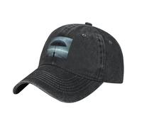 YYHWHJDE Gorra de béisbol negra con diseño de paraguas bajo la lluvia, correa ajustable, algodón clásico para hombres y mujeres, transpirable y elegante, Negro, Talla única