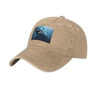 YYHWHJDE Gorra de béisbol negra con estampado de tiburón blanco, correa ajustable, algodón clásico para hombres y mujeres, transpirable y elegante, natural, Talla única