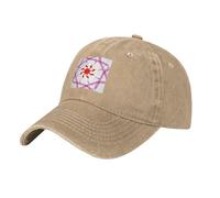 YYHWHJDE Gorra de béisbol negra con estampado octogonal de flores, correa ajustable, algodón clásico para hombres y mujeres, transpirable y elegante, natural, Talla única