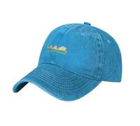 YYHWHJDE Gorra de béisbol negra para adultos, diseño de los tres cerditos remando un barco, para hombres y mujeres, uso deportivo y de viaje, Azul, talla única