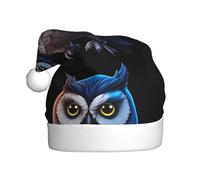 YYHWHJDE Gorro de Navidad con estampado de búho que nunca duerme, duradero para adultos, para Halloween, Navidad, Año Nuevo