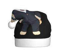 YYHWHJDE Gorro de Navidad con estampado de gatito en traje para adultos, por lo que es un regalo divertido y duradero para hombres y mujeres