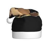 YYHWHJDE Gorro de Navidad con estampado de marmota gorda para adultos, para hombres y mujeres, ropa para la cabeza para ocasiones festivas