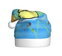 YYHWHJDE Gorro de Navidad con estampado de patito de natación para adultos, por lo que es un regalo divertido y duradero para hombres y mujeres