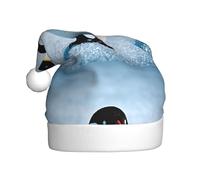 YYHWHJDE Gorro de Navidad con estampado de pingüino de invierno para adultos, por lo que es un regalo divertido y duradero para hombres y mujeres