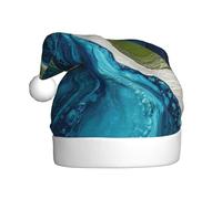 YYHWHJDE Gorro de Navidad con estampado de río fluido, para adultos, suave, ligero, para fiestas