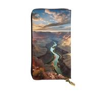 YYHWHJDE Grand Canyon, Arizona, cartera larga de piel de calidad de imagen, diseñada para niñas y mujeres a la moda, elegante, 19 x 10,5 cm, Black, Talla única