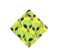 YYHWHJDE Green Alien - Ambientadores cuadrados para coche, paquete de seis tarjetas perfumadas para colgar en el armario, baño, decoración interior del coche