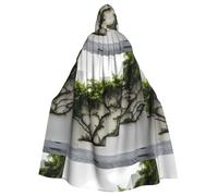 YYHWHJDE Green Ivy Climbs Over White Walls Prints Capa con capucha para adultos de Halloween para hombres y mujeres