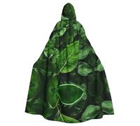 YYHWHJDE Green Leaf Nature Picture - Chaqueta larga con capucha para adultos, para Halloween, adecuada para hombres y mujeres