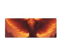 YYHWHJDE Hermosa alfombrilla de mouse extragrande con patrón de fénix, para computadora, oficina, teclado antideslizante para juegos, versión gruesa, 12 x 31.5 pulgadas