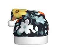 YYHWHJDE Hermoso sombrero de Navidad con estampado de flores coloridas para adultos, por lo que es un regalo divertido y duradero para hombres y mujeres