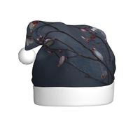 YYHWHJDE Hermoso sombrero de Navidad con estampado de ramas de ciruelo para adultos, por lo que es un regalo divertido y duradero para hombres y mujeres