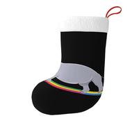 Yyhwhjde Hippopotamus Crossing The Rainbow Picture - Calcetines decorativos de Navidad para rellenar pequeños regalos como dulces y juguetes pequeños