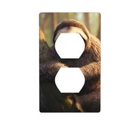 YYHWHJDE Hug Tree - Placa de pared con diseño de perezoso de doble enchufe, resistente a roturas y duradera, 4.5 x 2.75 pulgadas