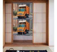 YYHWHJDE I Love Garbage Trucks - Cortina con patrón de camiones de basura, 2 unidades, 86 x 142 cm, buena cortina, suave y no se arruga fácilmente, cortinas de tela, separadores de habitaciones