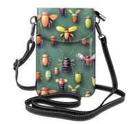 YYHWHJDE Insect Atlas Prints - Bolso cruzado pequeño de cuero para mujer, impermeable y duradero