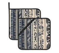 YYHWHJDE Juego de 2 soportes cuadrados aislados para macetas con diseño de pueblos africanos, 8 x 8 pulgadas, antiquemaduras y aislamiento térmico, impermeables