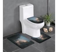 YYHWHJDE Juego de 3 alfombrillas de baño con imagen borrosa para ventana de coche en día lluvioso, alfombrillas de ducha, antideslizantes, de secado rápido