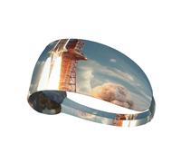 YYHWHJDE Kennedy Space Center Rocket Launch Picture - Diadema deportiva para mujer, a prueba de sudor, banda elástica de verano