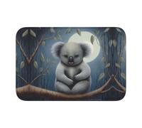 YYHWHJDE Koala in The Moonlight - Tapete de terciopelo con borde de bloqueo de cristal, alfombra para dormitorio, salón, decoración del hogar