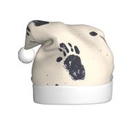 YYHWHJDE La belleza de las huellas pequeñas imprime sombrero de Navidad para adultos para hombres y mujeres, diadema para ocasiones festivas