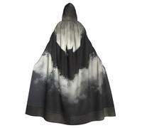 YYHWHJDE La capa con capucha de Bats in the Black Mist Prints para adultos es un poncho con capucha súper grande, cómodo y duradero para Halloween