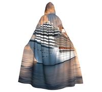 YYHWHJDE La capa con capucha para adultos con estampado de crucero en el mar es un poncho con capucha súper grande, cómodo y duradero para Halloween