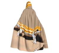 YYHWHJDE La capa con capucha para adultos con estampado de gecko de leopardo arena es un poncho con capucha súper grande, cómodo y duradero para Halloween