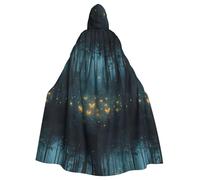 YYHWHJDE La capa con capucha para adultos con estampado de mariposas y luciérnagas es un poncho con capucha de Halloween súper grande, cómodo y duradero