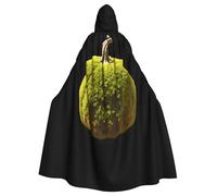 YYHWHJDE La capa con capucha para adultos con estampado de musgo en calabaza es un poncho con capucha súper grande, cómodo y duradero para Halloween