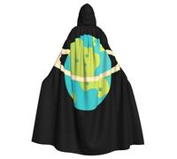 YYHWHJDE La capa con capucha para adultos con estampado de planetas rotativos es un poncho con capucha de Halloween súper grande, cómodo y duradero