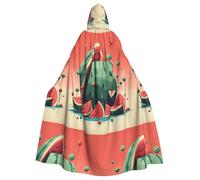 YYHWHJDE La capa con capucha para adultos con estampado de sandía dulce es un poncho con capucha súper grande, cómodo y duradero de Halloween